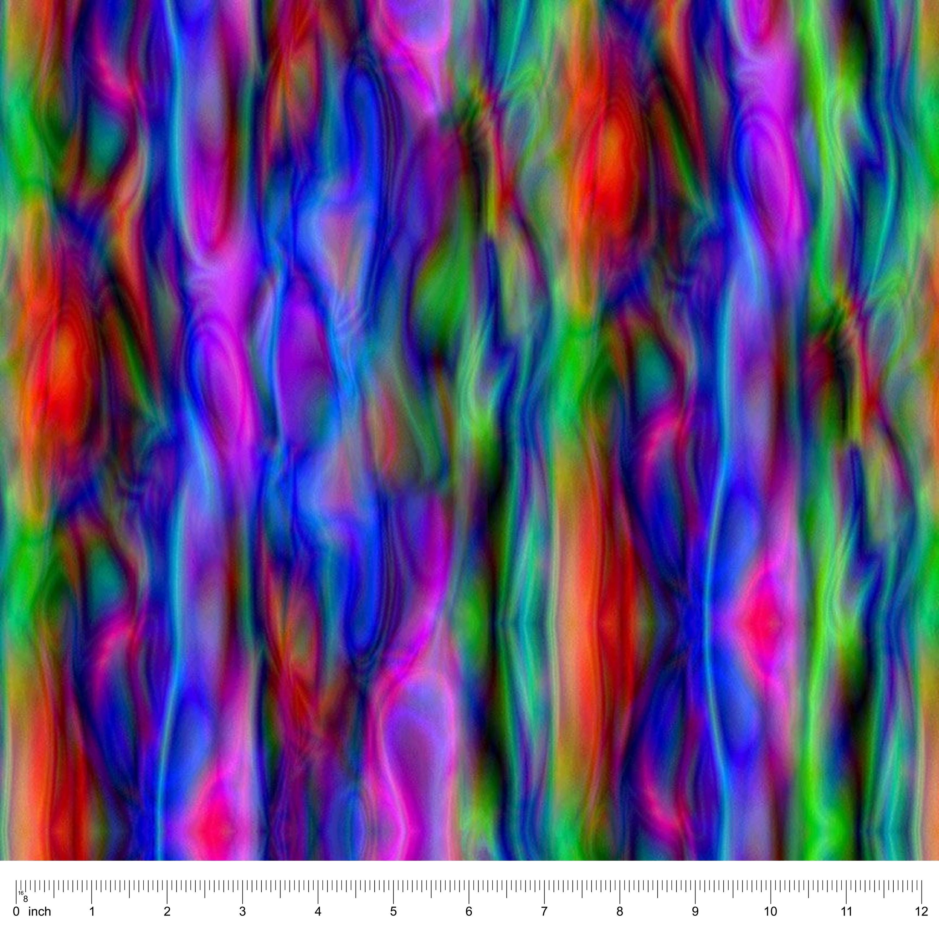 Galaxy Universe Fabric Space Nebula Cotton Astronomy Themed Textile Cosmic Quilting Material Vibrant Colorful Design Abstract Pattern Flowing Streaks Purple Blue Green Pink Creative Project Supply Premium Quality Construction Sewing