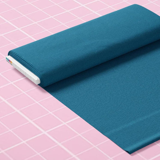 Kona Cotton Fabric Teal Color Solid Material Broadcloth Premium Quality Quilting Cotton Yardage Half Yard Cut Continuous Available Robert Kaufman Brand Sewing Projects Apparel Making Craft Cloth Supply Quilter Textile Material Seamstress