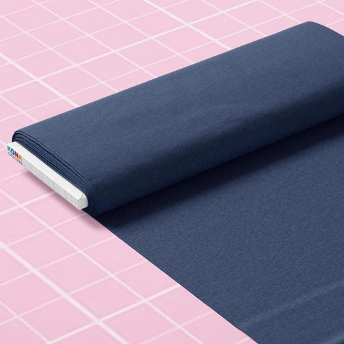 Navy Cotton Fabric Quilting Material Premium Quality Broadcloth Sewing Projects Solid Windsor Blue Yardage Continuous Cut Half Yard Increments Robert Kaufman Kona Collection Wide Width Cloth Apparel Dressmaking Craft Supply Essential