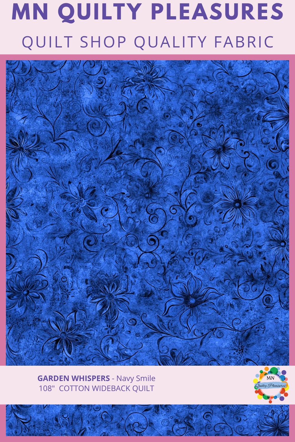 Quilt Backing Fabric 108 Inch Wideback Cotton Garden Whispers Floral Tone on Tone Damask Print Quilting Yardage Wide Backing Sewing Project