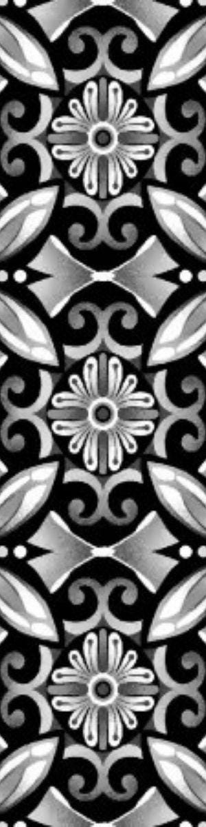 Black White Gray Cotton Quilting Fabric by the Half Yard Black Geometric Tile Floral Motif Contemporary Swirls Henry Glass Sewing Material