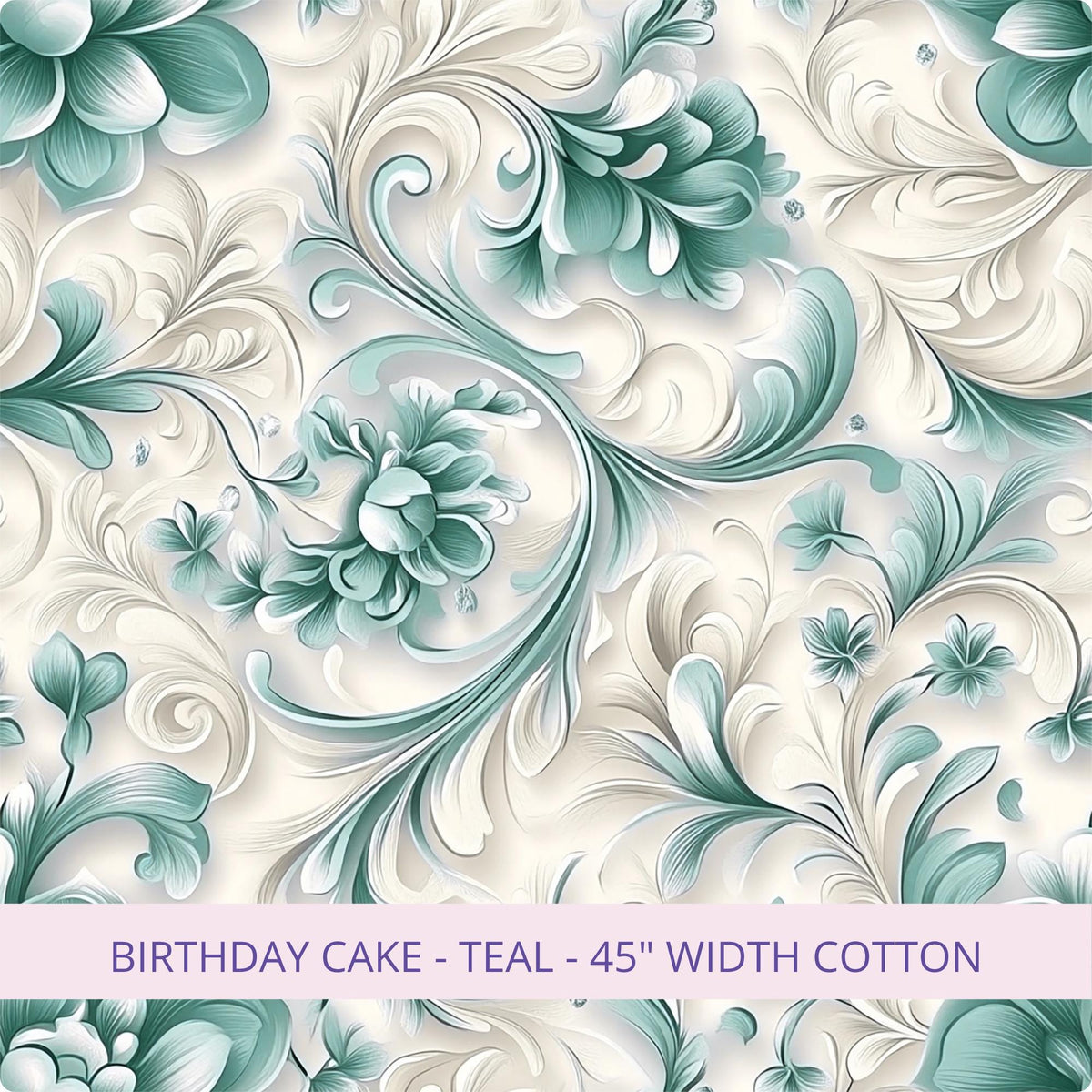 Celebration Theme Cotton Fabric Teal Birthday Cake Print Quilting Material By Yard Fat Quarter Bundle Craft Textile Patchwork Cloth Sewing Supply Diy Project Essential Handmade Quilt Fabric Novelty Print Material Sewing Craft Supply Project