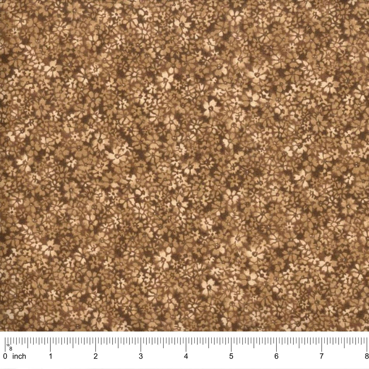 Brown Confetti Floral Cotton Fabric by the HALF Yard Quilting Fabric for Sewing Projects Fall Floral Print Fabric Autumn Floral Brown CF