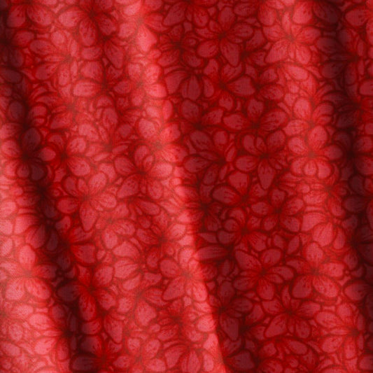 Cotton Quilting Fabric By The Yard Red Floral Pattern Tonal Design Small Clustered Flowers Premium Quality Quilting Cotton Yardage Blender Print Coordinates Perfect Sewing Projects Craft Supplies Quilt Making Fabric Stash Building Fat