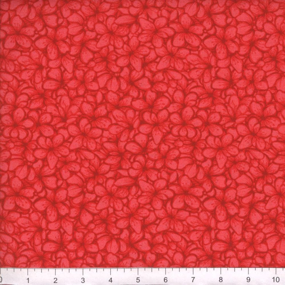 Cotton Quilting Fabric By The Yard Red Floral Pattern Tonal Design Small Clustered Flowers Premium Quality Quilting Cotton Yardage Blender Print Coordinates Perfect Sewing Projects Craft Supplies Quilt Making Fabric Stash Building Fat