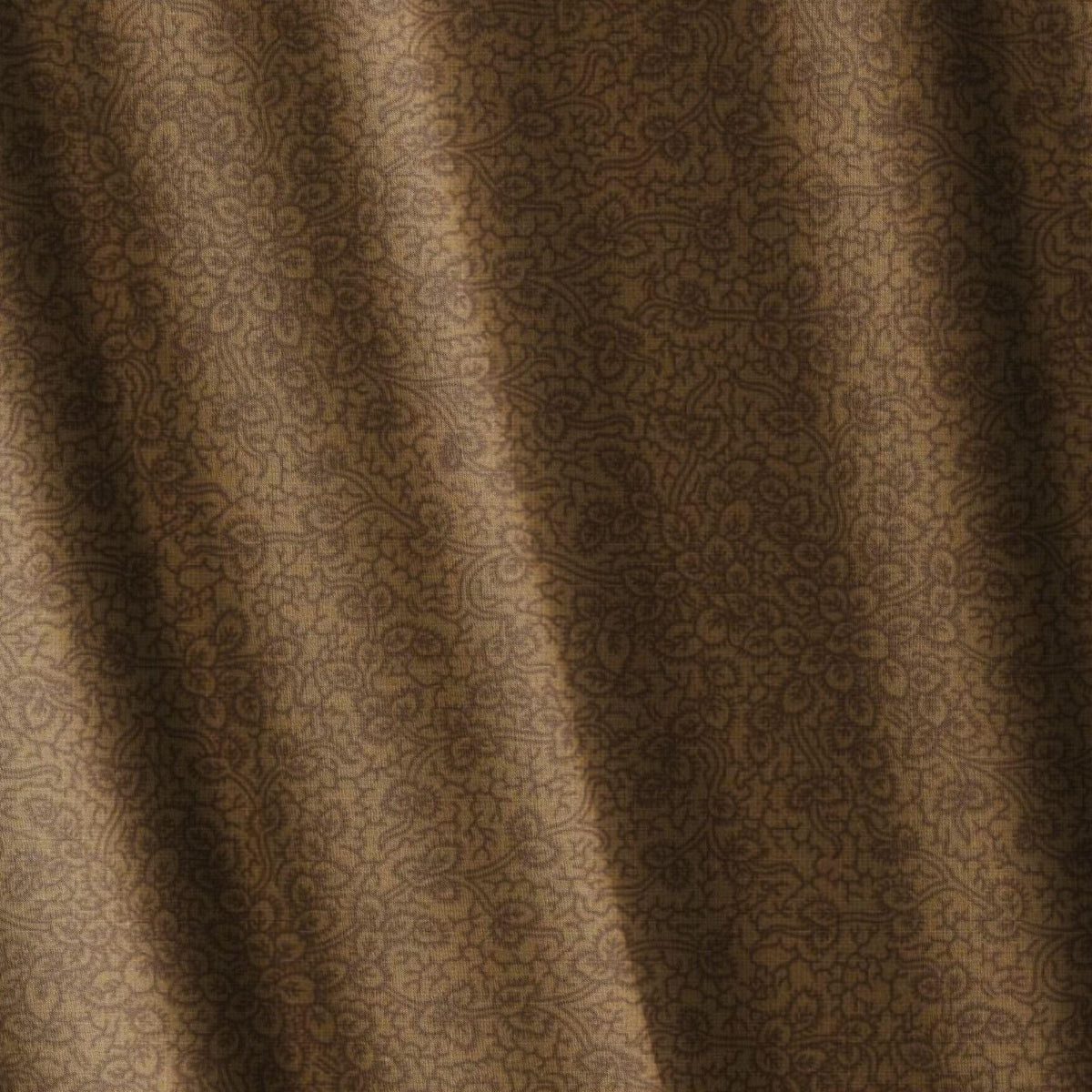 Brown Swirl Tonal Fabric By Yard Cotton Quilting Material Half Yard Sewing Cloth Perfect Patchwork Quilt Projects Fat Quarter Botanical Print Textile Craft Project Supply Premium Quality Garment Dress Making Versatile Creative Sewing