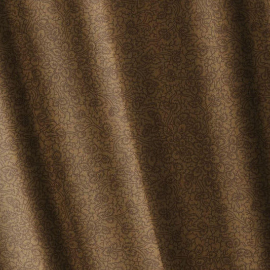 Brown Swirl Tonal Fabric By Yard Cotton Quilting Material Half Yard Sewing Cloth Perfect Patchwork Quilt Projects Fat Quarter Botanical Print Textile Craft Project Supply Premium Quality Garment Dress Making Versatile Creative Sewing